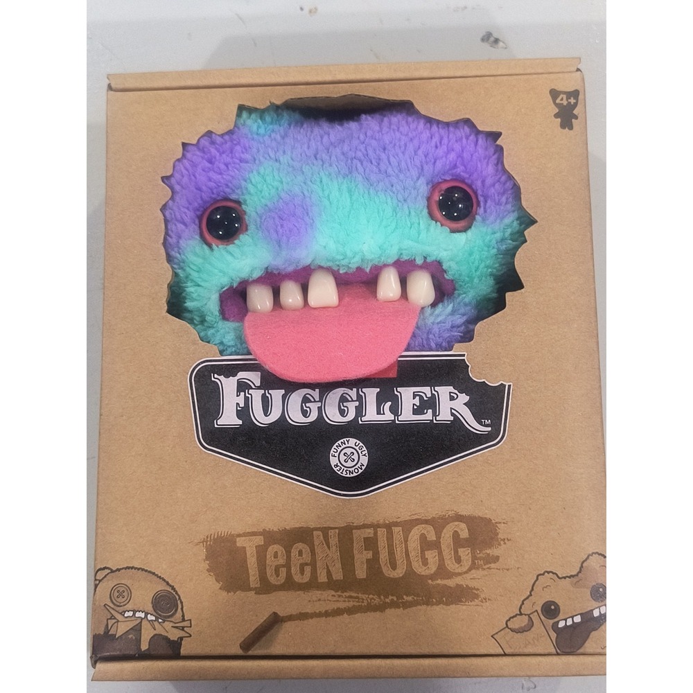 ZURU Fuggler Teen Fugg Gaptooth Mcgoo, Teal, Purple Fuzzy Plush Toy Sealed Box